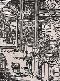 Darstellung des Bierbrauerhandwerkes aus dem St�ndebuch des Jost Ammans aus dem Jahre 1568